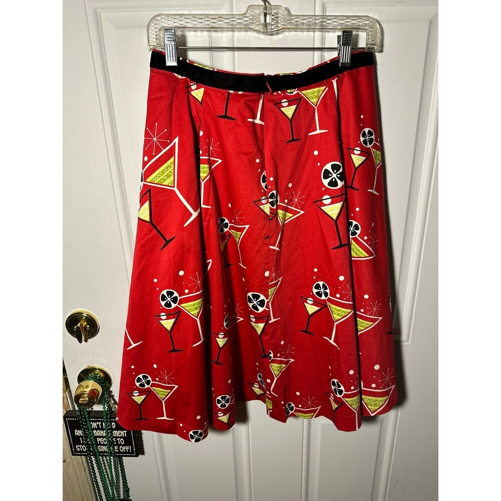 Becky and Max Red martini A line Skirt - Picture 5 of 6